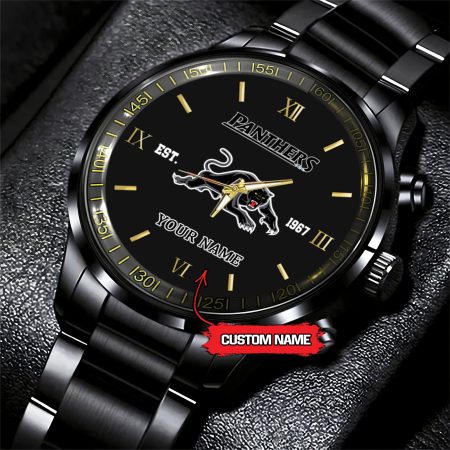 Penrith Panthers NRL Personalized Black Fashion Hand Watch