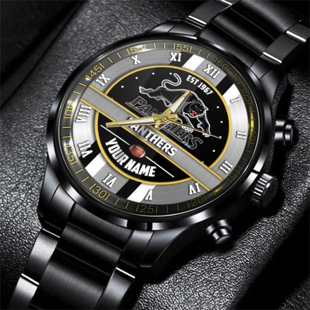 Penrith Panthers NRL Personalized Black Hand Watch Gift For Fans
