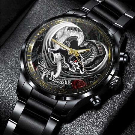 Penrith Panthers NRL Personalized Black Hand Watch Gift For Fans