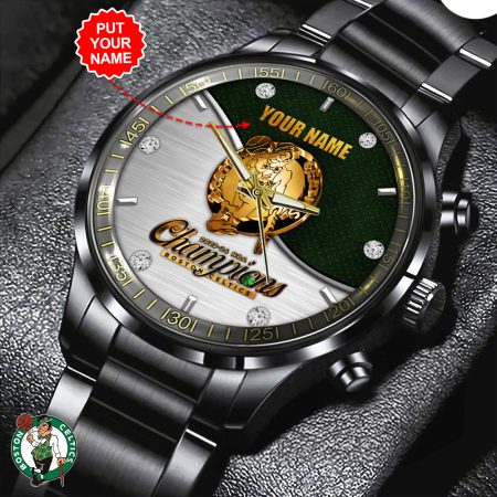 Personalized Boston Celtics MLS Black Stainless Steel Watch Gift For Fan