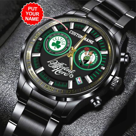 Personalized Boston Celtics MLS Black Stainless Steel Watch Gift For Fan