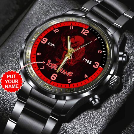 Personalized Cannibal Corpse Music Black Stainless Steel Watch Gift For Fan