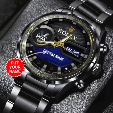Personalized Golf PGA Championship x Rolex Black Stainless Steel Watch Gift For Fan