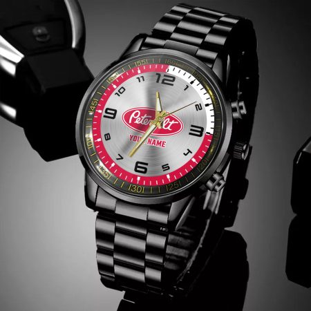 Peterbilt Trucks Brand Personalized Black Hand Watch Gifts For Fans