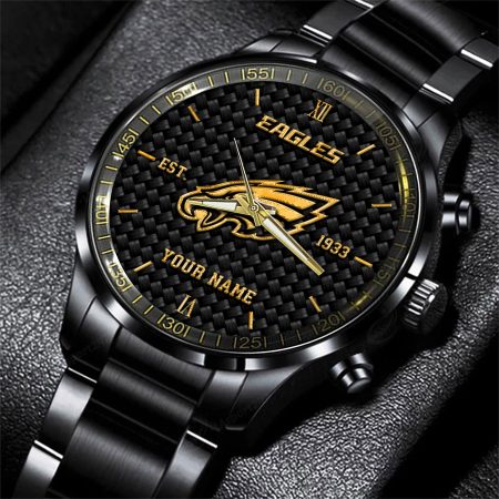 Philadelphia Eagles NFL Black Fashion Hand Watch Custom Your Name Gift For Fan