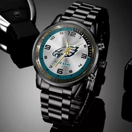 Philadelphia Eagles NFL Personalized Black Hand Watch Gifts For Fans