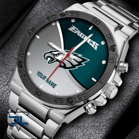 Philadelphia Eagles NFL Personalized Black Hand Watch Gifts For Fans