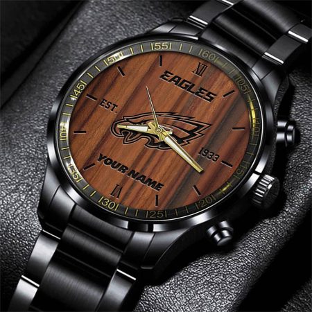 Philadelphia Eagles NFL Personalized Sport Black Watch Gifts For Fans