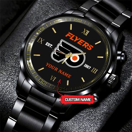 Philadelphia Flyers NHL Hockey Game Time Custom Black Fashion Watch For Fan
