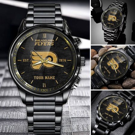 Philadelphia Flyers NHL Personalized Black Fashion Watch For Fans