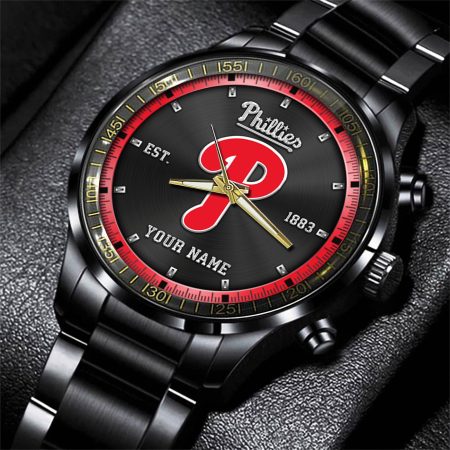 Philadelphia Phillies MLB Personalized Black Style Hand Watch Gifts For Fan