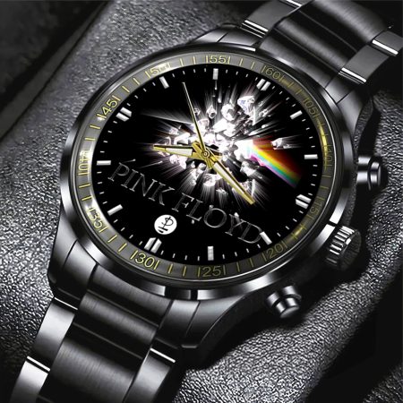 Pink Floyd Music Black Stainless Steel Watch Gift For Fan