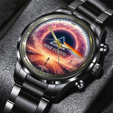 Pink Floyd Music Black Stainless Steel Watch Gift For Fan