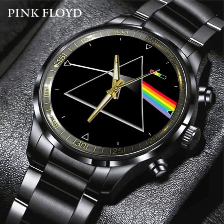 Pink Floyd Music Black Stainless Steel Watch Gift For Fan