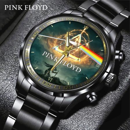 Pink Floyd Music Black Stainless Steel Watch Gift For Fan