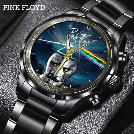 Pink Floyd Music Black Stainless Steel Watch Gift For Fan