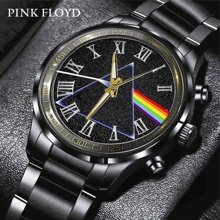 Pink Floyd Music Black Stainless Steel Watch Gift For Fan