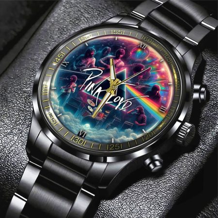 Pink Floyd Music Black Stainless Steel Watch Gift For Fan