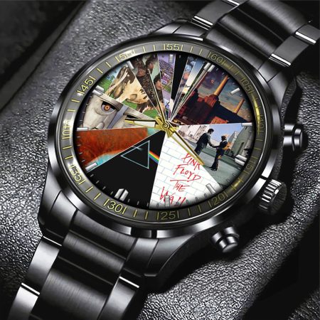 Pink Floyd Music Black Stainless Steel Watch Gift For Fan