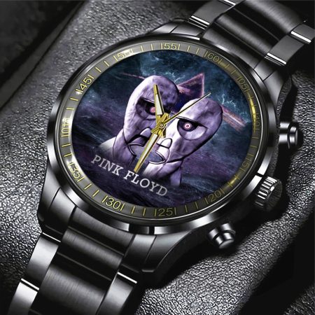 Pink Floyd Music Black Stainless Steel Watch Gift For Fan