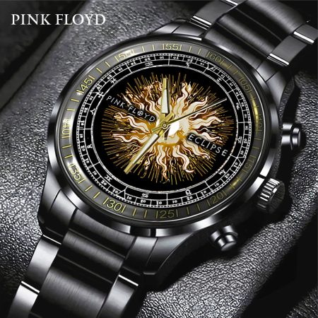 Pink Floyd Music Black Stainless Steel Watch Gift For Fan
