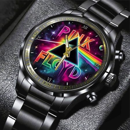 Pink Floyd Music Black Stainless Steel Watch Gift For Fan