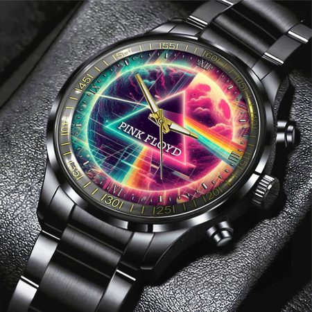 Pink Floyd Music Black Stainless Steel Watch Gift For Fan