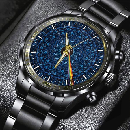 Pink Floyd Music Black Stainless Steel Watch – Gift For Fan