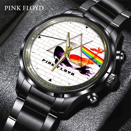 Pink Floyd Music Black Stainless Steel Watch Gift For Fan