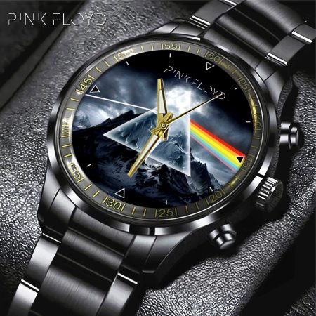 Pink Floyd Music Black Stainless Steel Watch Gift For Fan