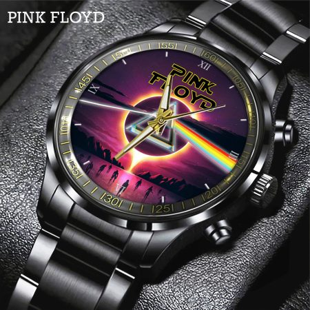 Pink Floyd Music Black Stainless Steel Watch Gift For Fan