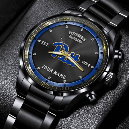 Pittsburgh Panthers MLB Personalized Black Style Hand Watch Gifts For Fan
