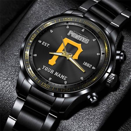 Pittsburgh Pirates MLB Personalized Black Style Hand Watch Gifts For Fan