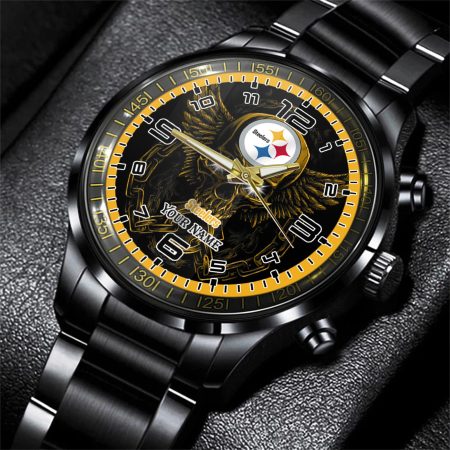 Pittsburgh Steelers NFL Personalized 3D Men Hand Watch Gift For Fans For Father