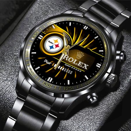 Pittsburgh Steelers NFL x Rolex Black Stainless Steel Watch Gift For Fan