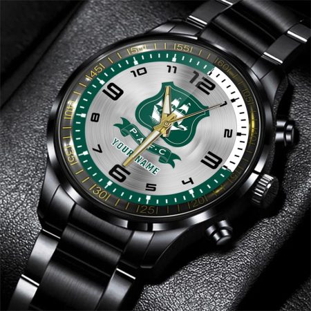 Plymouth Argyle EFL Personalized Black Stainless Steel Hand Watch For Fan