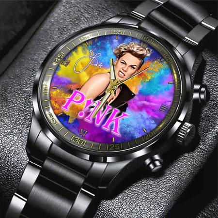 P!nk Music Black Stainless Steel Wa Gift For Fan