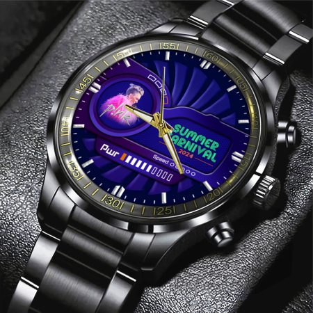 P!nk Music Black Stainless Steel Watch Gift For Fan
