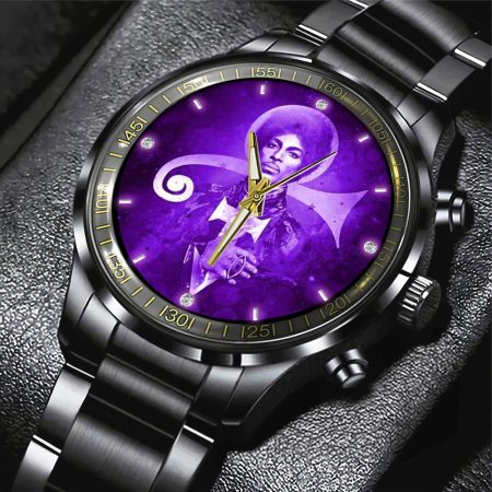 Prince Music Black Stainless Steel Watch Gift For Fan