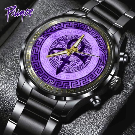 Prince Music Black Stainless Steel Watch Gift For Fan