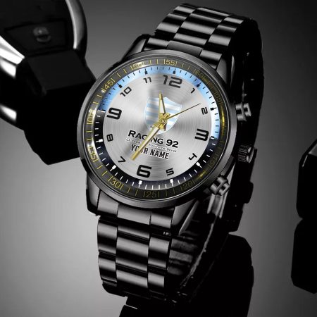 Racing 92 Top 14 New Personalized Black Hand Watch Gifts For Fans