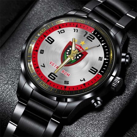 RC Toulonnais Top 14 Personalized Black Stainless Steel Hand Watch For Fan