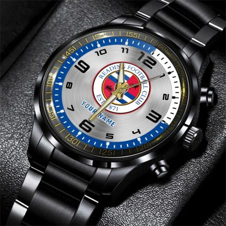 Reading EFL Personalized Black Stainless Steel Hand Watch For Fan
