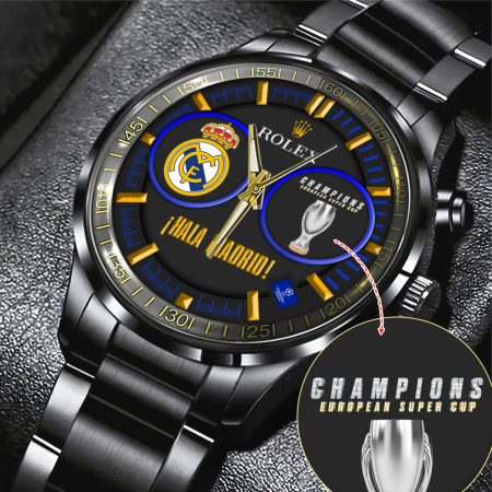 Real Madrid CF x Rolex Black Stainless Steel Watch Gift For Fan