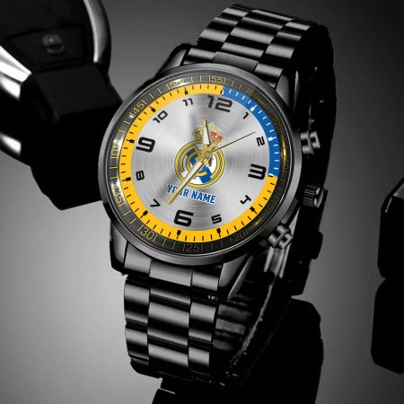 Real Madrid LaLiga Personalized New Black Hand Watch Gifts For Fans