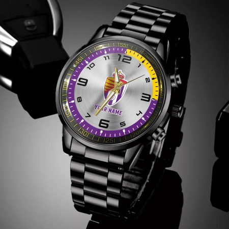 Real Valladollid LaLiga Personalized New Black Hand Watch Gifts For Fans
