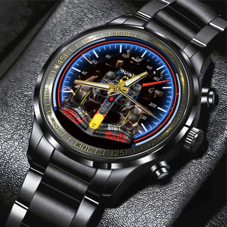 Red Bull Racing F1 Black Stainless Steel Watch Gift For Fan
