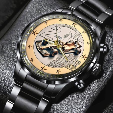 Red Bull Racing F1 Black Stainless Steel Watch Gift For Fan