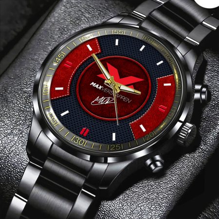 Red Bull Racing F1 MV1 Black Stainless Steel Watch Gift For Fan