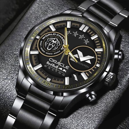 Red Bull Racing F1 x MV1 Black Stainless Steel Watch Gift For Fan
